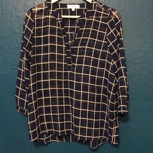 Umgee free flowing checkered blouse!